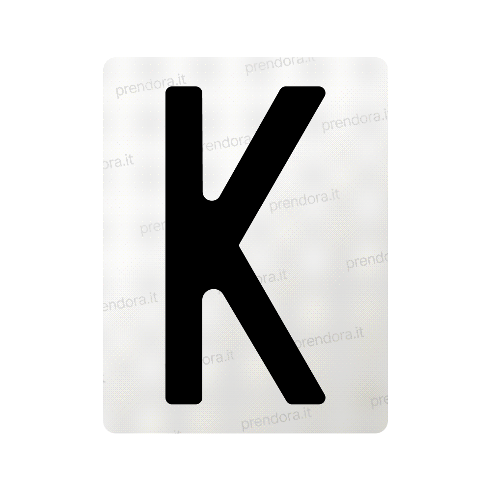 Nanofilm for Italy (Rear) license plates - Symbol "K"