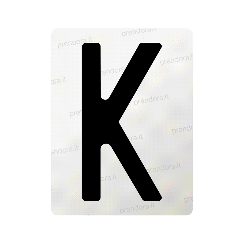 Nanofilm for Italy (Rear) license plates - Symbol "K"