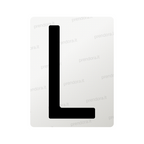 Nanofilm for Italy (Rear) license plates - Symbol "L"