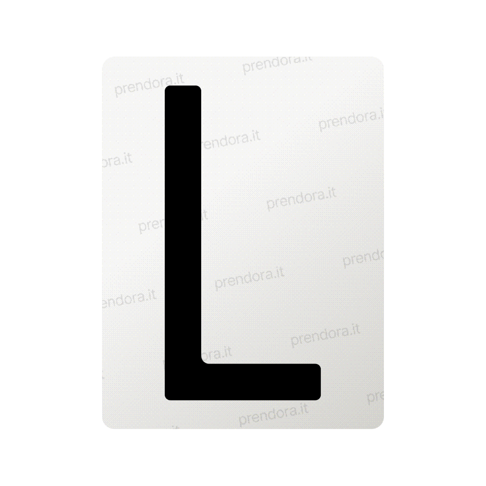 Nanofilm for Italy (Rear) license plates - Symbol "L"