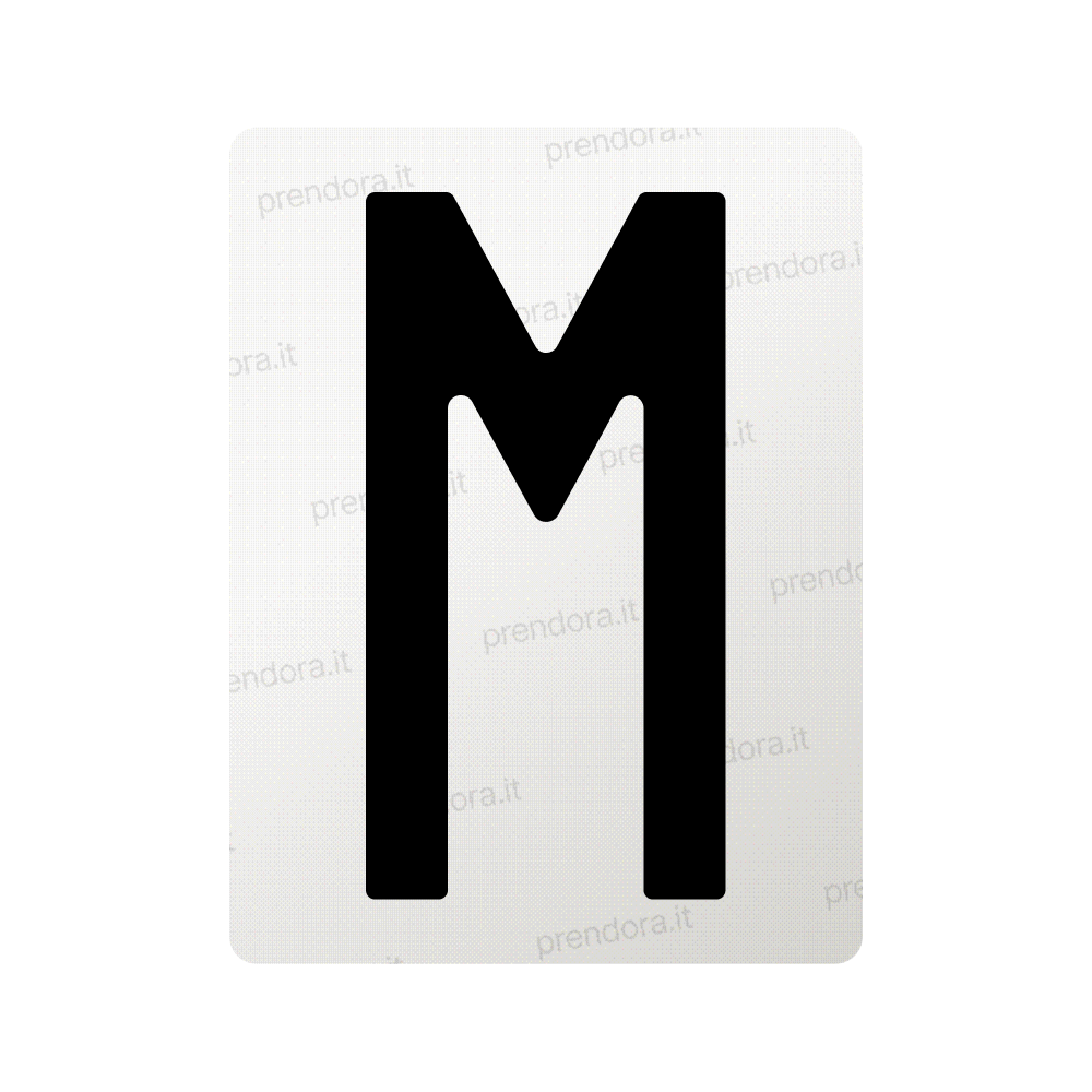 Nanofilm for Italy (Rear) license plates - Symbol "M"