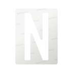 Nanofilm for Italy (Rear) license plates - Symbol "N"