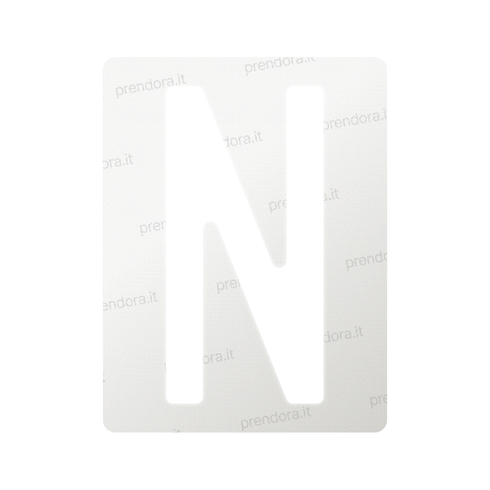 Nanofilm for Italy (Rear) license plates - Symbol "N"