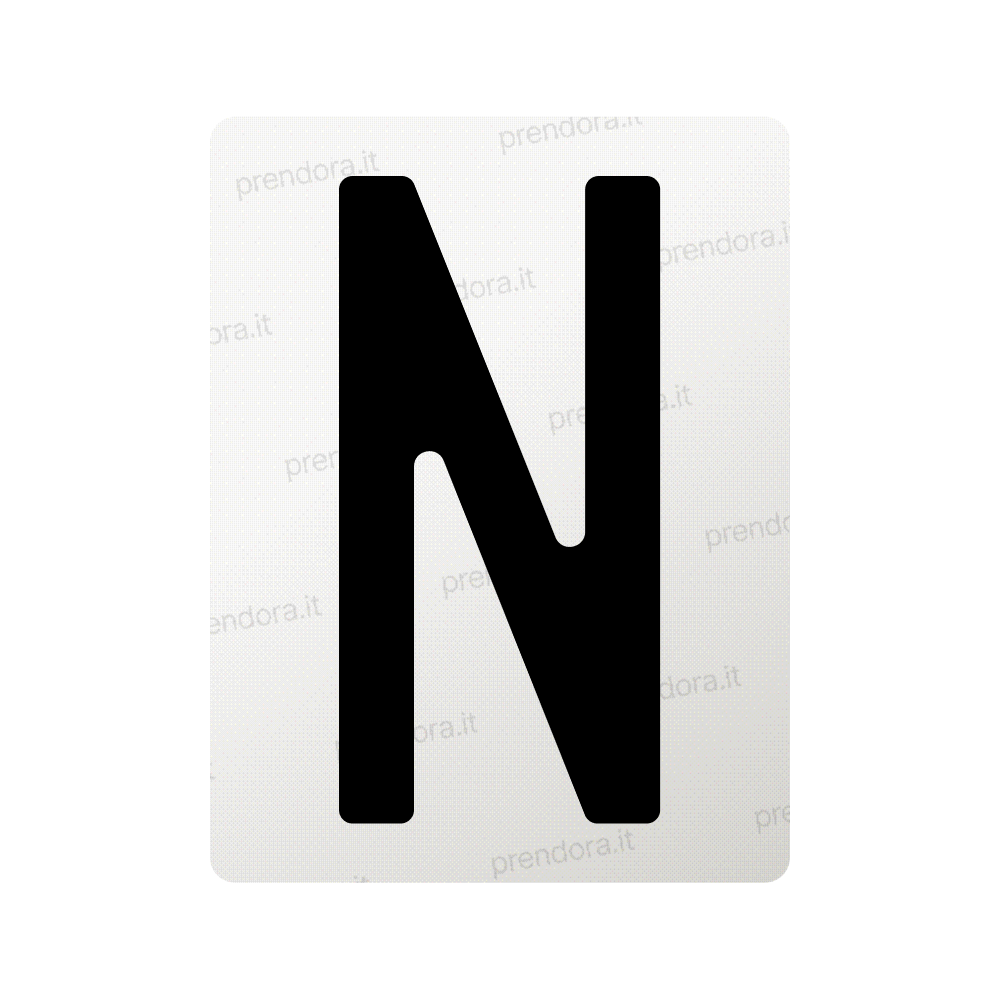 Nanofilm for Italy (Rear) license plates - Symbol "N"