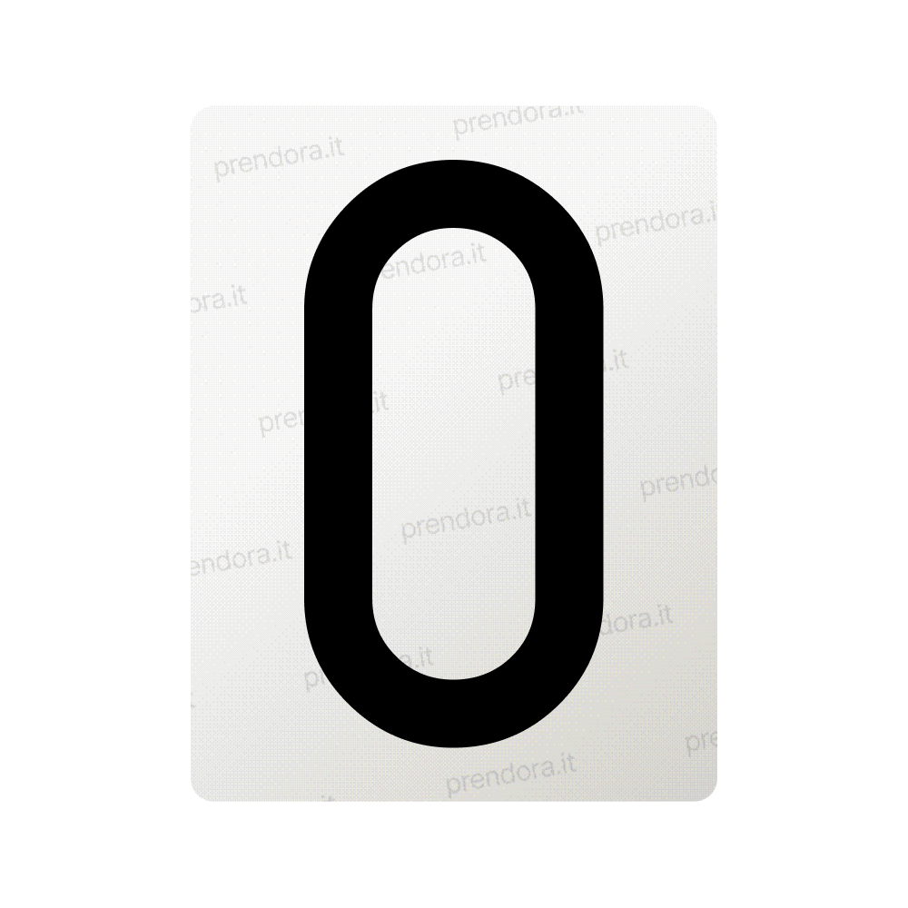 Nanofilm for Italy (Rear) license plates - Symbol "O"