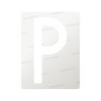 Nanofilm for Italy (Rear) license plates - Symbol "P"