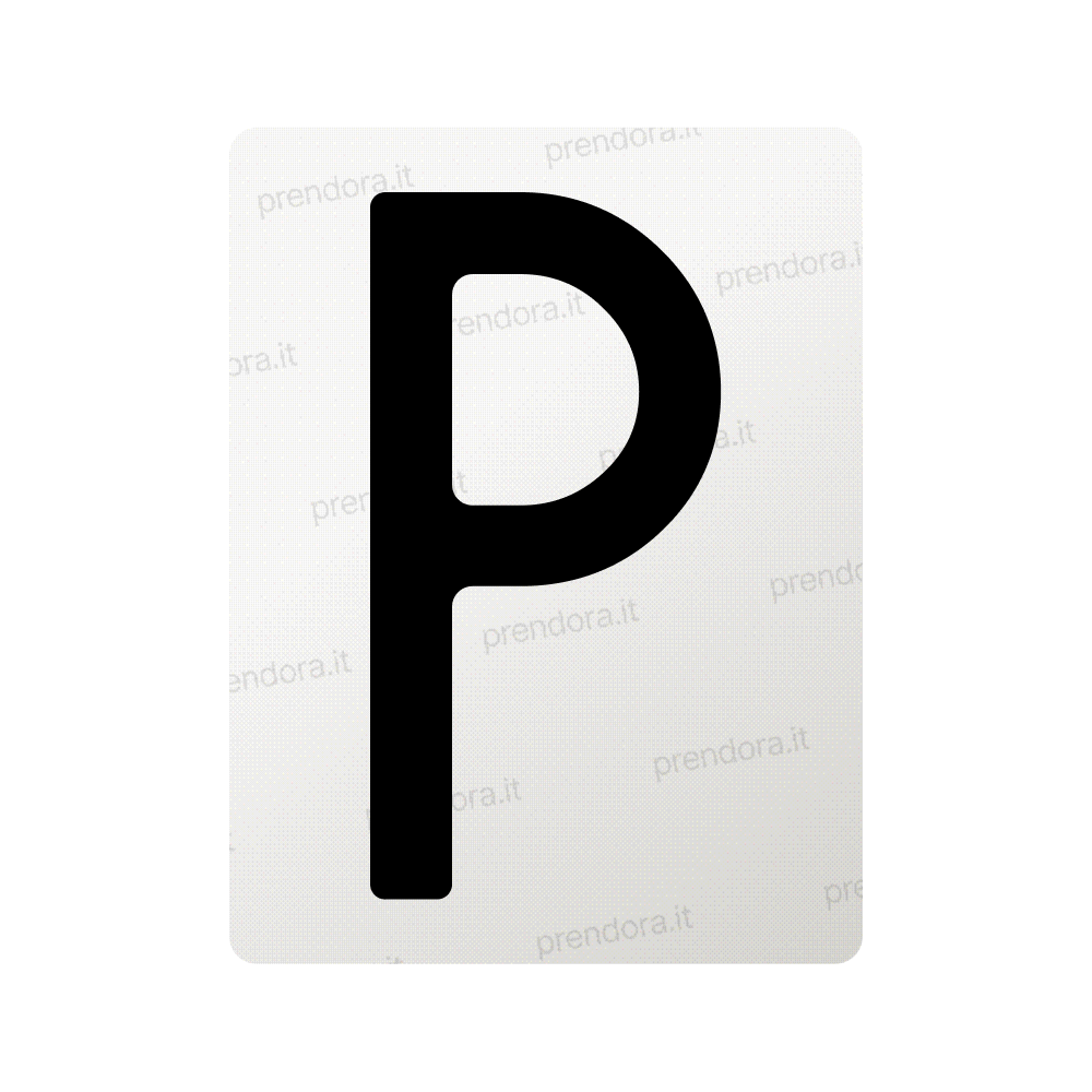Nanofilm for Italy (Rear) license plates - Symbol "P"