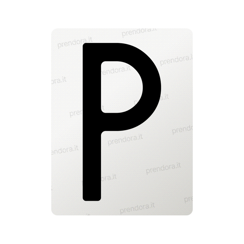Nanofilm for Italy (Rear) license plates - Symbol "P"