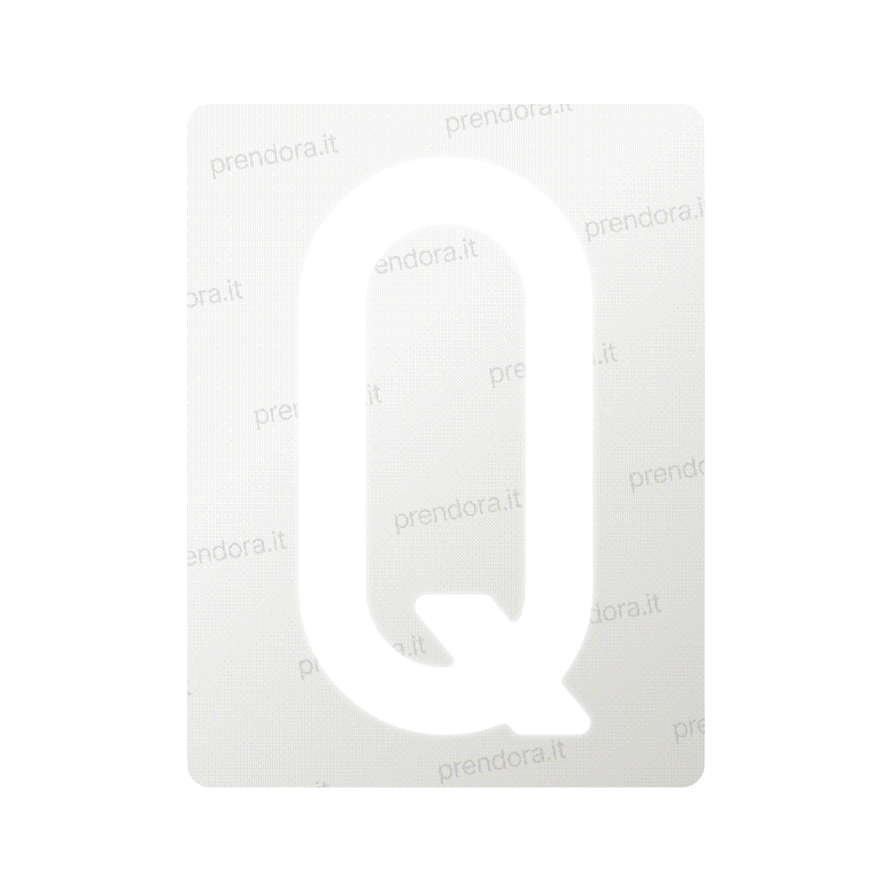 Nanofilm for Italy (Rear) license plates - Symbol "Q"