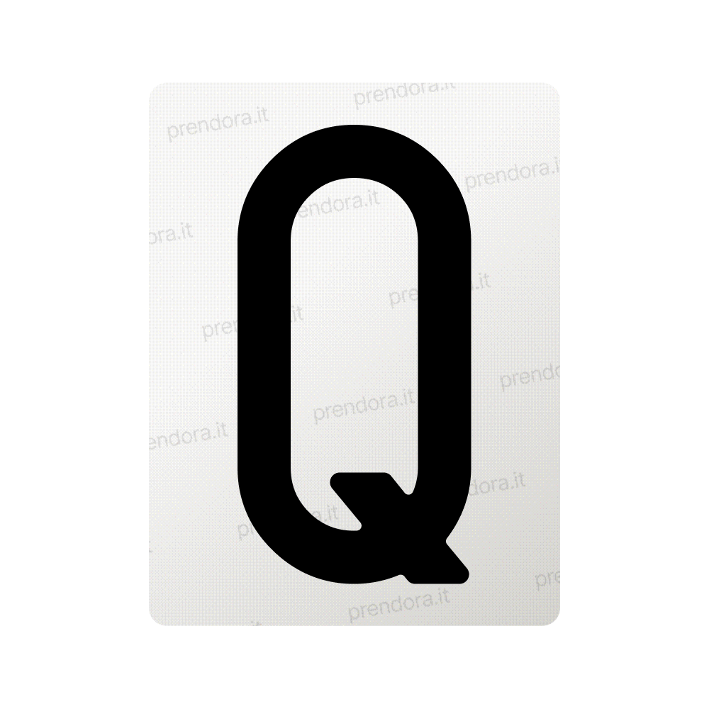 Nanofilm for Italy (Rear) license plates - Symbol "Q"