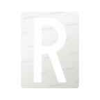 Nanofilm for Italy (Rear) license plates - Symbol "R"