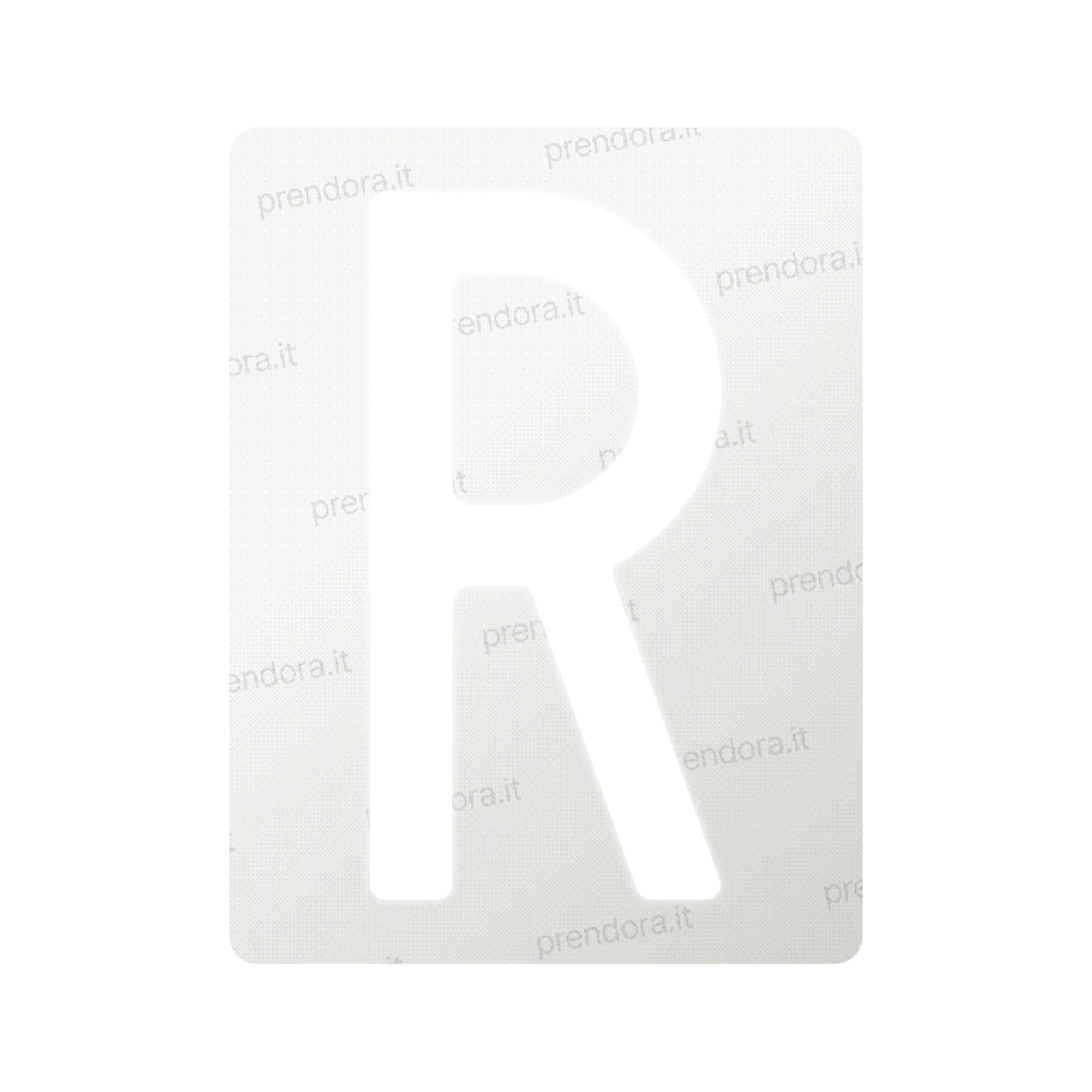 Nanofilm for Italy (Rear) license plates - Symbol "R"