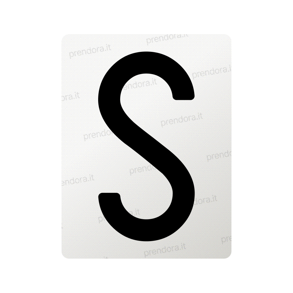 Nanofilm for Italy (Rear) license plates - Symbol "S"