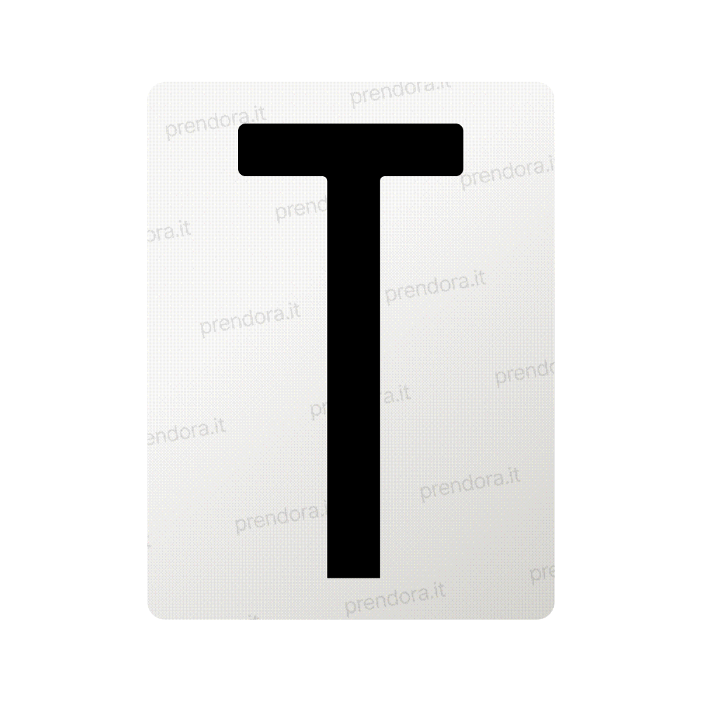 Nanofilm for Italy (Rear) license plates - Symbol "T"