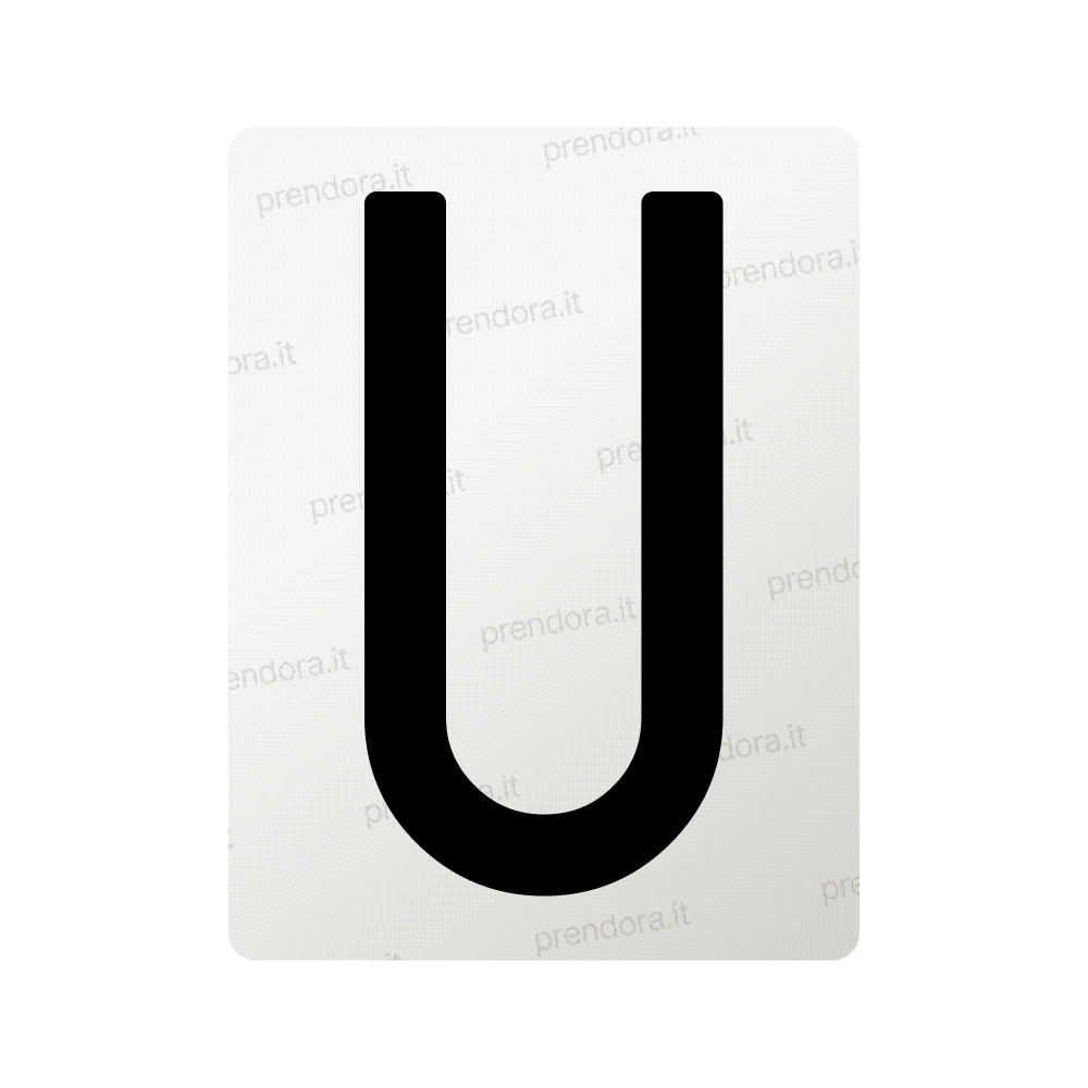 Nanofilm for Italy (Rear) license plates - Symbol "U"