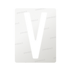 Nanofilm for Italy (Rear) license plates - Symbol "V"