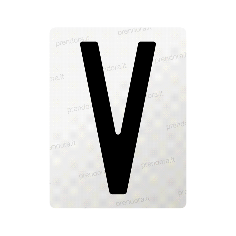Nanofilm for Italy (Rear) license plates - Symbol "V"