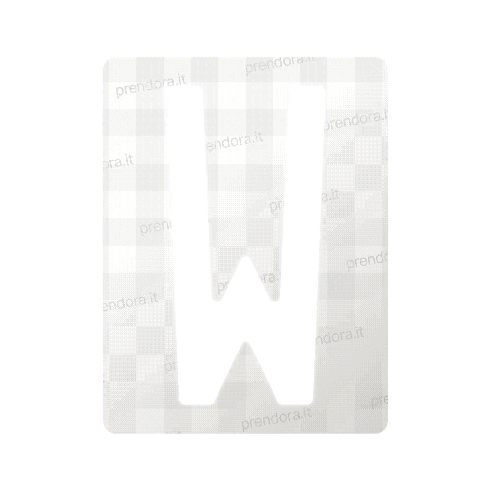 Nanofilm for Italy (Rear) license plates - Symbol "W"