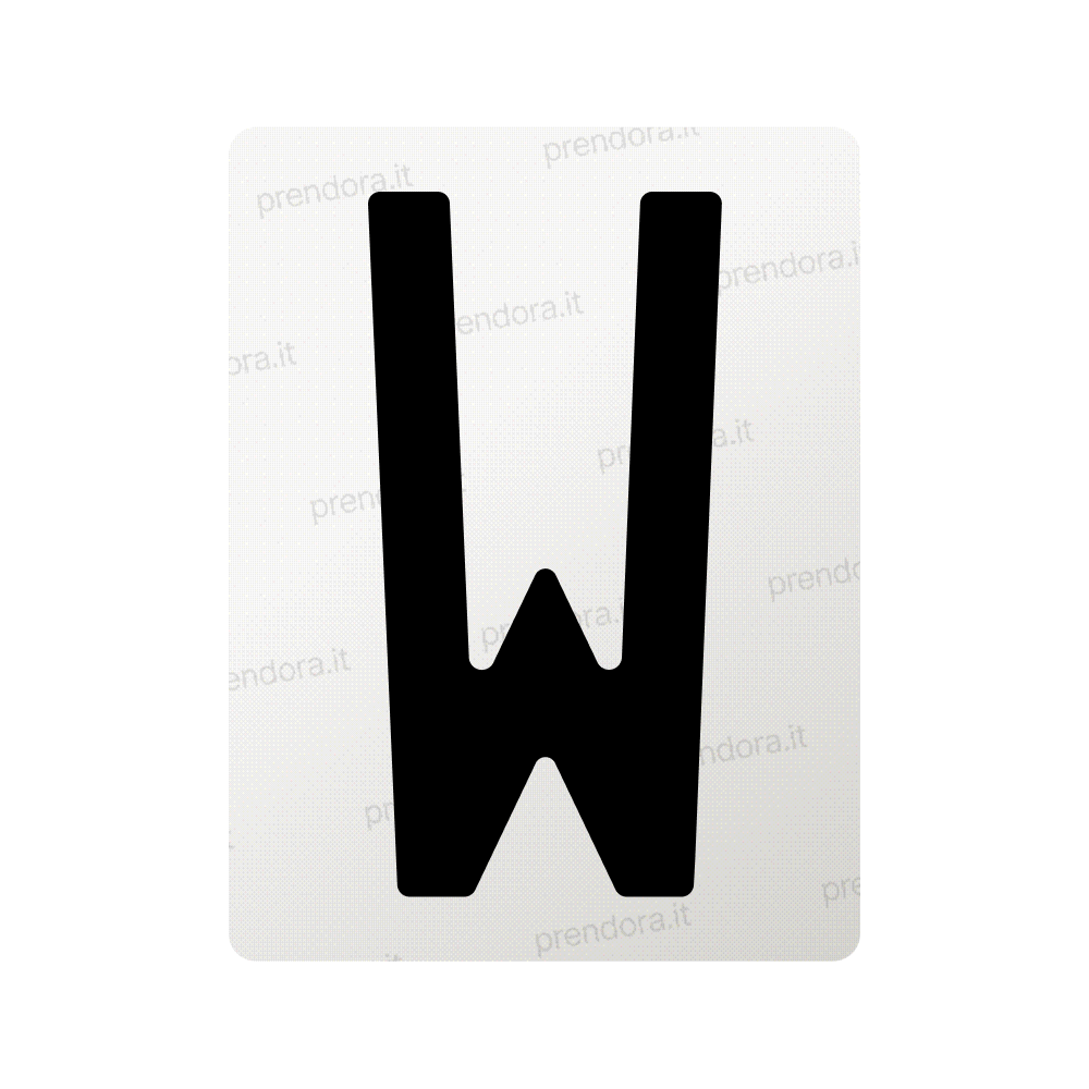 Nanofilm for Italy (Rear) license plates - Symbol "W"