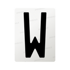 Nanofilm for Italy (Rear) license plates - Symbol "W"