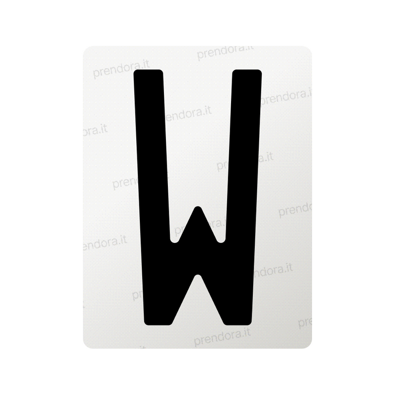 Nanofilm for Italy (Rear) license plates - Symbol "W"
