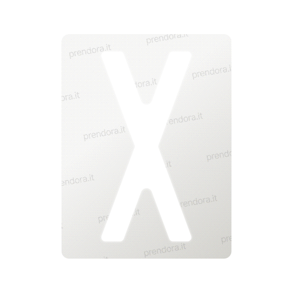 Nanofilm for Italy (Rear) license plates - Symbol "X"