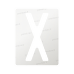 Nanofilm for Italy (Rear) license plates - Symbol "X"
