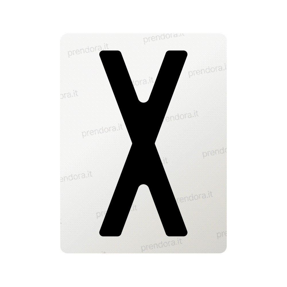 Nanofilm for Italy (Rear) license plates - Symbol "X"