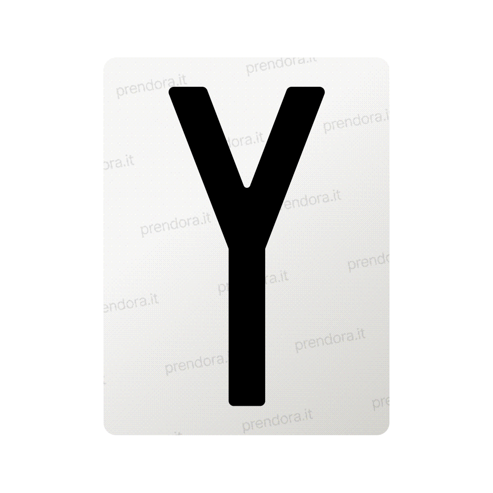 Nanofilm for Italy (Rear) license plates - Symbol "Y"
