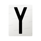 Nanofilm for Italy (Rear) license plates - Symbol "Y"