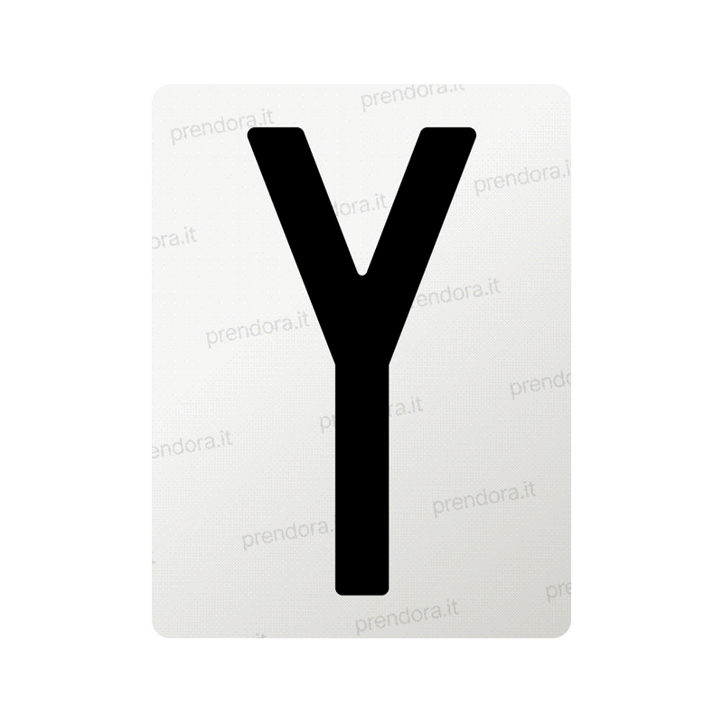 Nanofilm for Italy (Rear) license plates - Symbol "Y"