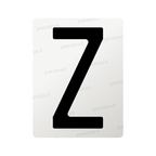 Nanofilm for Italy (Rear) license plates - Symbol "Z"