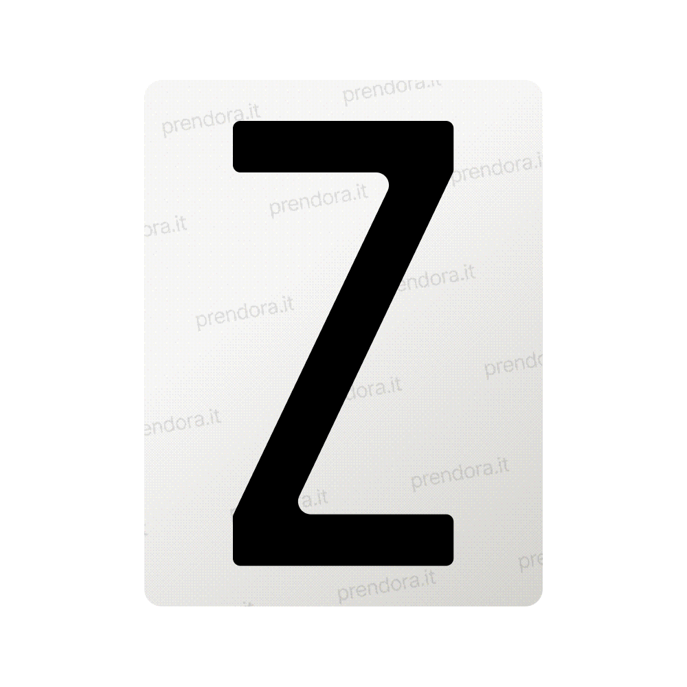 Nanofilm for Italy (Rear) license plates - Symbol "Z"