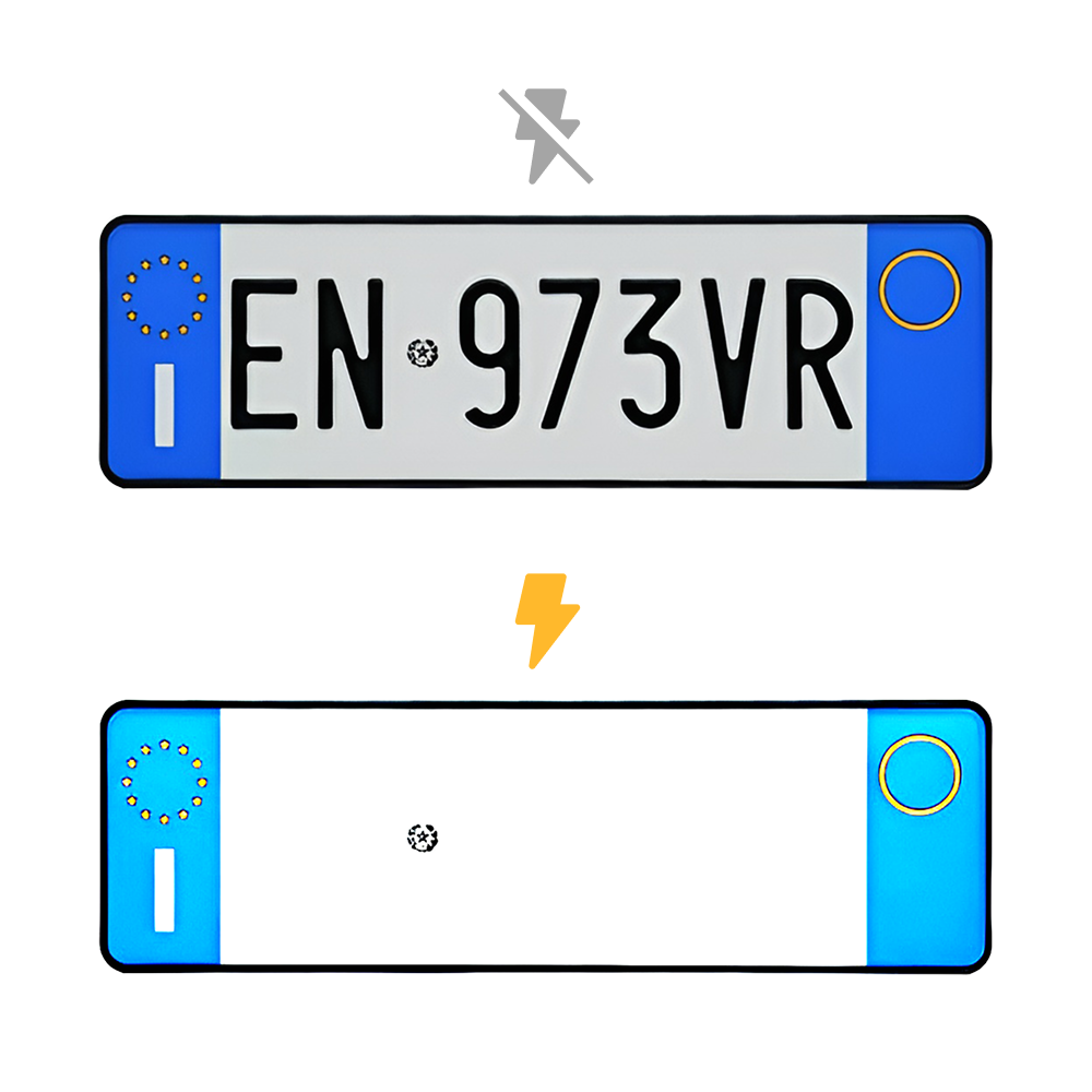 Nanofilm for Italy (Front) license plates - Symbol "2"
